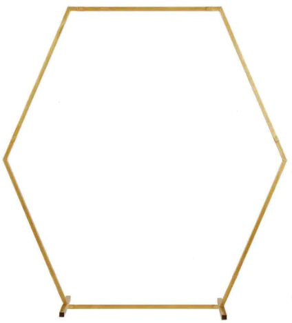 Gold Hexagon Backdrop– The Gathered Event Company